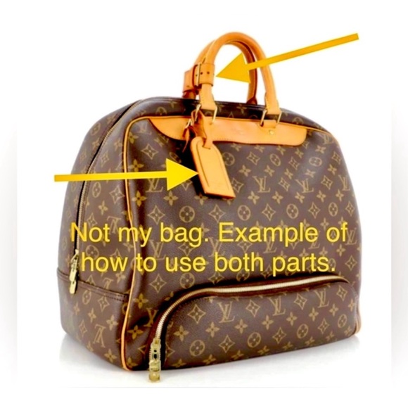 Louis Vuitton Tan Leather Luggage Tag and Poignet - Picture 4 of 6